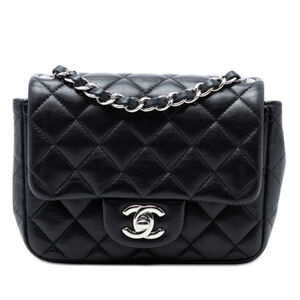 Pre-Loved Chanel Mini Square Classic Lambskin Single Flap